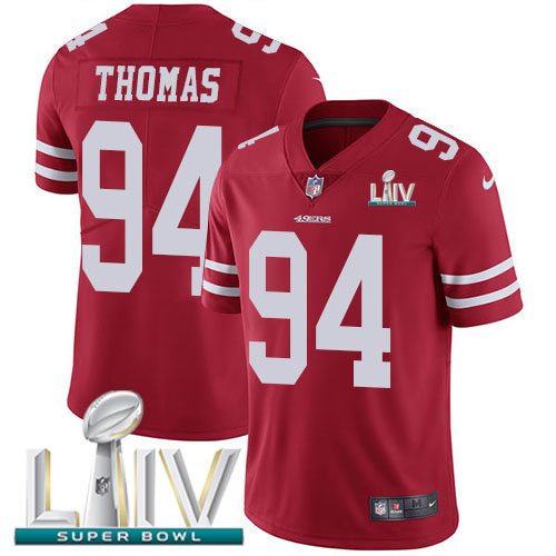 Nike 49ers #94 Solomon Thomas Red Super Bowl LIV 2020 Team Color Youth Stitched NFL Vapor Untouchable Limited Jersey Nike 49ers #94 Solomon Thomas Red Super Bowl LIV 2020 Team Color Youth Stitched NFL Vapor Untouchable Limited Jersey