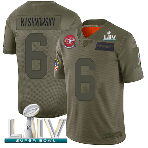 Nike 49ers #6 Mitch Wishnowsky Camo Super Bowl LIV 2020 Youth Stitched NFL Limited 2019 Salute To Service Jersey Nike 49ers #6 Mitch Wishnowsky Camo Super Bowl LIV 2020 Youth Stitched NFL Limited 2019 Salute To Service Jersey