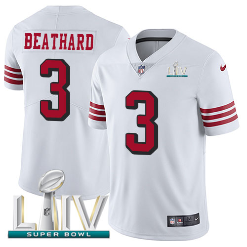 Nike 49ers #3 C.J. Beathard White Super Bowl LIV 2020 Rush Youth Stitched NFL Vapor Untouchable Limited Jersey Nike 49ers #3 C.J. Beathard White Super Bowl LIV 2020 Rush Youth Stitched NFL Vapor Untouchable Limited Jersey