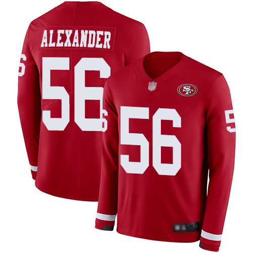 Nike 49ers #56 Kwon Alexander Red Team Color Youth Stitched NFL Limited Therma Long Sleeve Jersey Nike 49ers #56 Kwon Alexander Red Team Color Youth Stitched NFL Limited Therma Long Sleeve Jersey