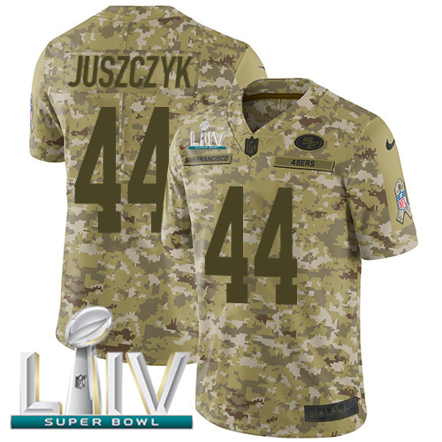 Nike 49ers #44 Kyle Juszczyk Camo Super Bowl LIV 2020 Youth Stitched NFL Limited 2018 Salute To Service Jersey Nike 49ers #44 Kyle Juszczyk Camo Super Bowl LIV 2020 Youth Stitched NFL Limited 2018 Salute To Service Jersey