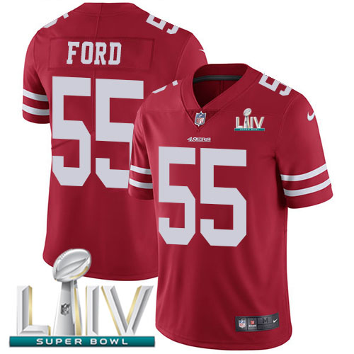 Nike 49ers #55 Dee Ford Red Super Bowl LIV 2020 Team Color Youth Stitched NFL Vapor Untouchable Limited Jersey Nike 49ers #55 Dee Ford Red Super Bowl LIV 2020 Team Color Youth Stitched NFL Vapor Untouchable Limited Jersey