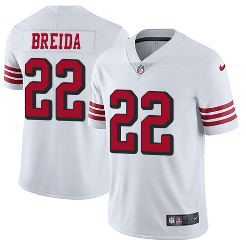 Nike 49ers #22 Matt Breida White Rush Youth Stitched NFL Vapor Untouchable Limited Jersey Nike 49ers #22 Matt Breida White Rush Youth Stitched NFL Vapor Untouchable Limited Jersey