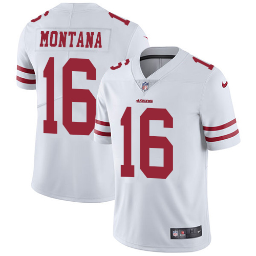 Nike 49ers #16 Joe Montana White Youth Stitched NFL Vapor Untouchable Limited Jersey Nike 49ers #16 Joe Montana White Youth Stitched NFL Vapor Untouchable Limited Jersey