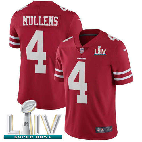 Nike 49ers #4 Nick Mullens Red Super Bowl LIV 2020 Team Color Youth Stitched NFL Vapor Untouchable Limited Jersey Nike 49ers #4 Nick Mullens Red Super Bowl LIV 2020 Team Color Youth Stitched NFL Vapor Untouchable Limited Jersey