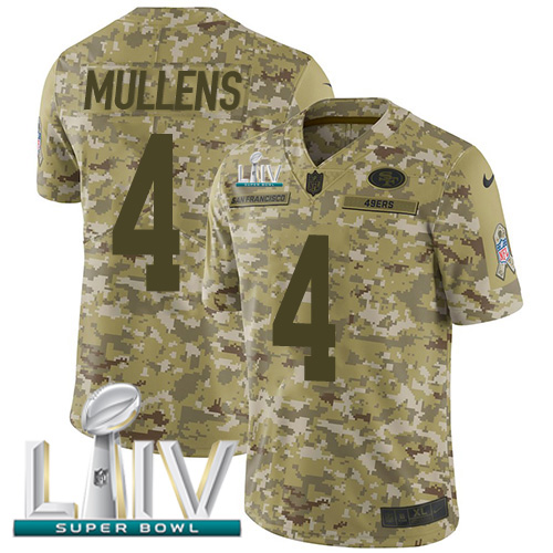 Nike 49ers #4 Nick Mullens Camo Super Bowl LIV 2020 Youth Stitched NFL Limited 2018 Salute To Service Jersey Nike 49ers #4 Nick Mullens Camo Super Bowl LIV 2020 Youth Stitched NFL Limited 2018 Salute To Service Jersey
