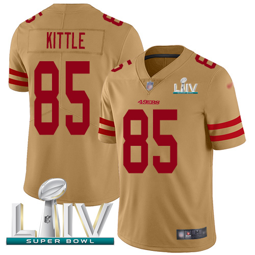 Nike 49ers #85 George Kittle Gold Super Bowl LIV 2020 Youth Stitched NFL Limited Inverted Legend Jersey Nike 49ers #85 George Kittle Gold Super Bowl LIV 2020 Youth Stitched NFL Limited Inverted Legend Jersey