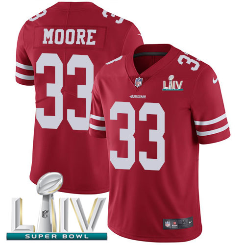 Nike 49ers #33 Tarvarius Moore Red Super Bowl LIV 2020 Team Color Youth Stitched NFL Vapor Untouchable Limited Jersey Nike 49ers #33 Tarvarius Moore Red Super Bowl LIV 2020 Team Color Youth Stitched NFL Vapor Untouchable Limited Jersey