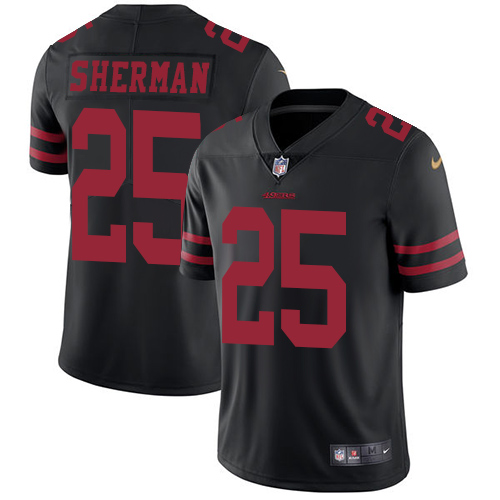 Nike 49ers #25 Richard Sherman Black Alternate Youth Stitched NFL Vapor Untouchable Limited Jersey Nike 49ers #25 Richard Sherman Black Alternate Youth Stitched NFL Vapor Untouchable Limited Jersey