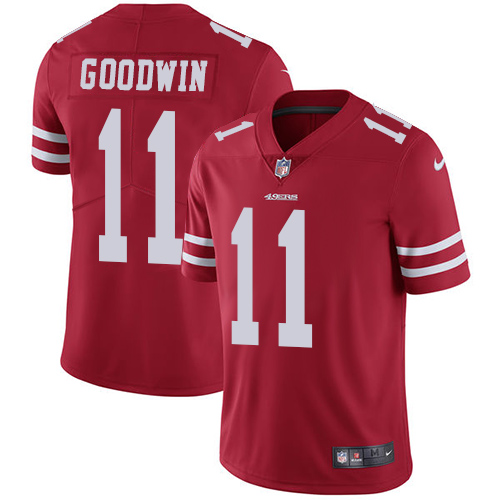 Nike 49ers #11 Marquise Goodwin Red Team Color Youth Stitched NFL Vapor Untouchable Limited Jersey Nike 49ers #11 Marquise Goodwin Red Team Color Youth Stitched NFL Vapor Untouchable Limited Jersey