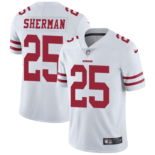Nike 49ers #25 Richard Sherman White Youth Stitched NFL Vapor Untouchable Limited Jersey Nike 49ers #25 Richard Sherman White Youth Stitched NFL Vapor Untouchable Limited Jersey