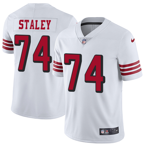 Nike 49ers #74 Joe Staley White Rush Youth Stitched NFL Vapor Untouchable Limited Jersey Nike 49ers #74 Joe Staley White Rush Youth Stitched NFL Vapor Untouchable Limited Jersey