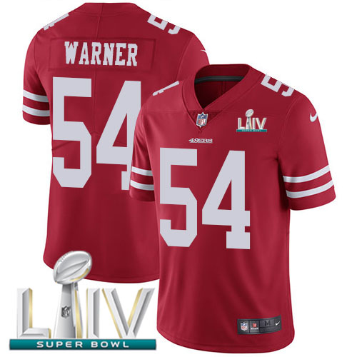 Nike 49ers #54 Fred Warner Red Super Bowl LIV 2020 Team Color Youth Stitched NFL Vapor Untouchable Limited Jersey Nike 49ers #54 Fred Warner Red Super Bowl LIV 2020 Team Color Youth Stitched NFL Vapor Untouchable Limited Jersey