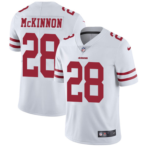 Nike 49ers #28 Jerick McKinnon White Youth Stitched NFL Vapor Untouchable Limited Jersey Nike 49ers #28 Jerick McKinnon White Youth Stitched NFL Vapor Untouchable Limited Jersey