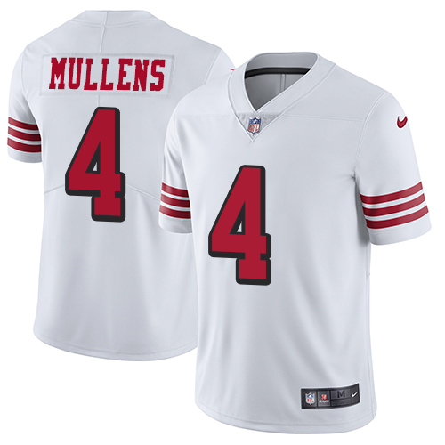Nike 49ers #4 Nick Mullens White Rush Youth Stitched NFL Vapor Untouchable Limited Jersey Nike 49ers #4 Nick Mullens White Rush Youth Stitched NFL Vapor Untouchable Limited Jersey