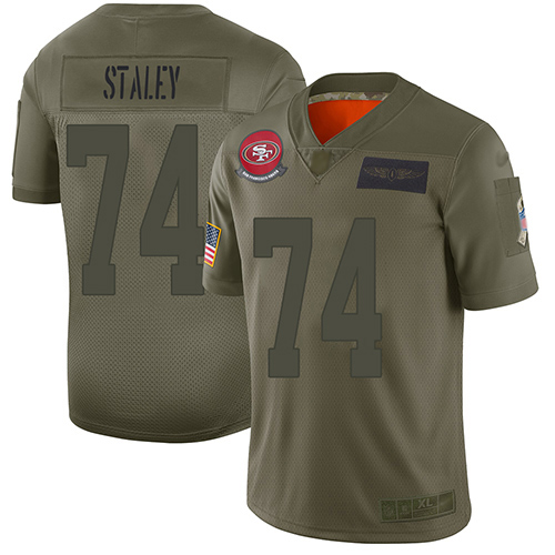 Nike 49ers #74 Joe Staley Camo Youth Stitched NFL Limited 2019 Salute to Service Jersey Nike 49ers #74 Joe Staley Camo Youth Stitched NFL Limited 2019 Salute to Service Jersey