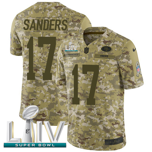 Nike 49ers #17 Emmanuel Sanders Camo Super Bowl LIV 2020 Youth Stitched NFL Limited 2018 Salute To Service Jersey Nike 49ers #17 Emmanuel Sanders Camo Super Bowl LIV 2020 Youth Stitched NFL Limited 2018 Salute To Service Jersey