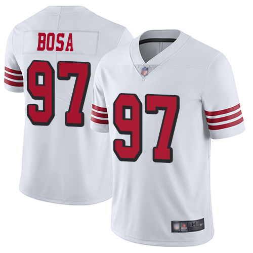 Nike 49ers #97 Nick Bosa White Rush Youth Stitched NFL Vapor Untouchable Limited Jersey Nike 49ers #97 Nick Bosa White Rush Youth Stitched NFL Vapor Untouchable Limited Jersey