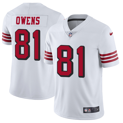 Nike 49ers #81 Terrell Owens White Rush Youth Stitched NFL Vapor Untouchable Limited Jersey Nike 49ers #81 Terrell Owens White Rush Youth Stitched NFL Vapor Untouchable Limited Jersey