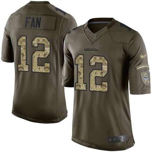 Nike Seahawks #12 Fan Green Youth Stitched NFL Limited 2015 Salute to Service Jersey Nike Seahawks #12 Fan Green Youth Stitched NFL Limited 2015 Salute to Service Jersey