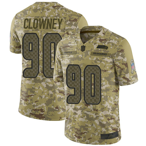 Nike Seahawks #90 Jadeveon Clowney Camo Youth Stitched NFL Limited 2018 Salute to Service Jersey Nike Seahawks #90 Jadeveon Clowney Camo Youth Stitched NFL Limited 2018 Salute to Service Jersey