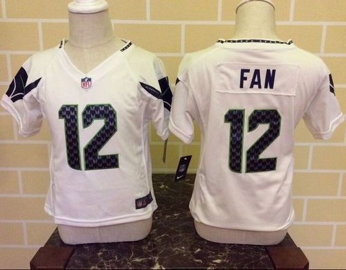 Toddler Nike Seahawks #12 Fan White Stitched NFL Elite Jersey Toddler Nike Seahawks #12 Fan White Stitched NFL Elite Jersey