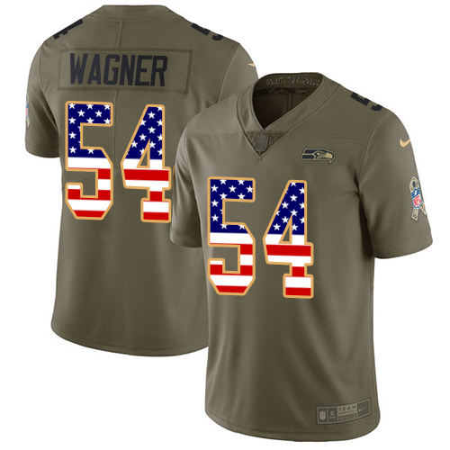 Nike Seahawks #54 Bobby Wagner Olive/USA Flag Youth Stitched NFL Limited 2017 Salute to Service Jersey Nike Seahawks #54 Bobby Wagner Olive/USA Flag Youth Stitched NFL Limited 2017 Salute to Service Jersey