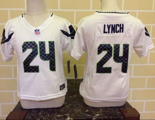 Toddler Nike Seahawks #24 Marshawn Lynch White Stitched NFL Elite Jersey Toddler Nike Seahawks #24 Marshawn Lynch White Stitched NFL Elite Jersey