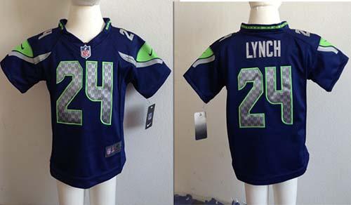 Toddler Nike Seahawks #24 Marshawn Lynch Steel Blue Team Color Stitched NFL Elite Jersey Toddler Nike Seahawks #24 Marshawn Lynch Steel Blue Team Color Stitched NFL Elite Jersey