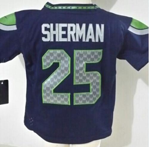 Toddler Nike Seahawks #25 Richard Sherman Steel Blue Team Color Stitched NFL Elite Jersey Toddler Nike Seahawks #25 Richard Sherman Steel Blue Team Color Stitched NFL Elite Jersey