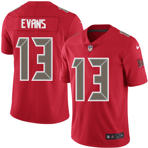 Nike Buccaneers #13 Mike Evans Red Youth Stitched NFL Limited Rush Jersey Nike Buccaneers #13 Mike Evans Red Youth Stitched NFL Limited Rush Jersey