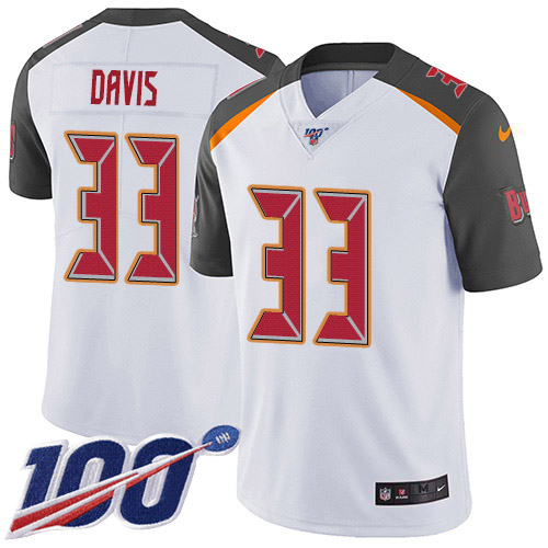 Nike Buccaneers #33 Carlton Davis III White Youth Stitched NFL 100th Season Vapor Limited Jersey Nike Buccaneers #33 Carlton Davis III White Youth Stitched NFL 100th Season Vapor Limited Jersey