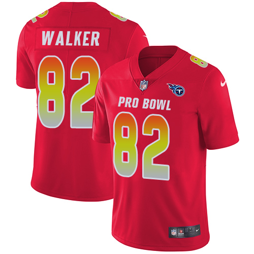 Nike Titans #82 Delanie Walker Red Youth Stitched NFL Limited AFC 2018 Pro Bowl Jersey Nike Titans #82 Delanie Walker Red Youth Stitched NFL Limited AFC 2018 Pro Bowl Jersey