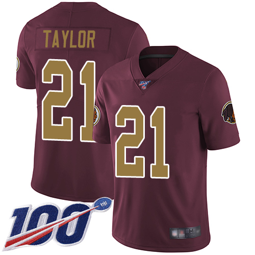 Nike Redskins #21 Sean Taylor Burgundy Red Alternate Youth Stitched NFL 100th Season Vapor Limited Jersey