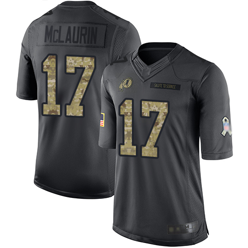 Nike Redskins #17 Terry McLaurin Black Youth Stitched NFL Limited 2016 Salute to Service Jersey Nike Redskins #17 Terry McLaurin Black Youth Stitched NFL Limited 2016 Salute to Service Jersey