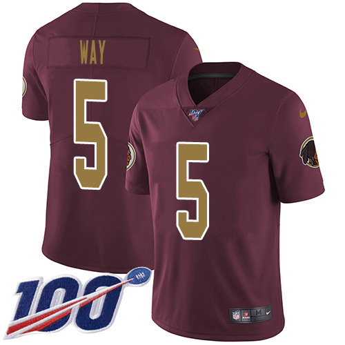 Nike Redskins #5 Tress Way Burgundy Alternate Youth Stitched NFL 100th Season Vapor Untouchable Limited Jersey Nike Redskins #5 Tress Way Burgundy Alternate Youth Stitched NFL 100th Season Vapor Untouchable Limited Jersey