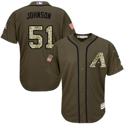 Diamondbacks #51 Randy Johnson Green Salute to Service Stitched Youth MLB Jersey Diamondbacks #51 Randy Johnson Green Salute to Service Stitched Youth MLB Jersey