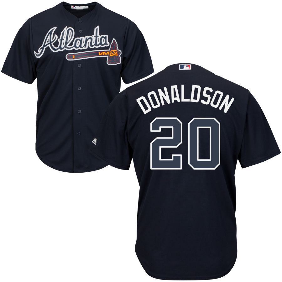 Braves #20 Josh Donaldson Navy Blue Cool Base Stitched Youth MLB Jersey Braves #20 Josh Donaldson Navy Blue Cool Base Stitched Youth MLB Jersey