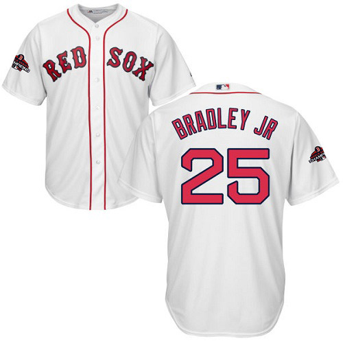 Red Sox #25 Jackie Bradley Jr White Cool Base 2018 World Series Champions Stitched Youth MLB Jersey Red Sox #25 Jackie Bradley Jr White Cool Base 2018 World Series Champions Stitched Youth MLB Jersey