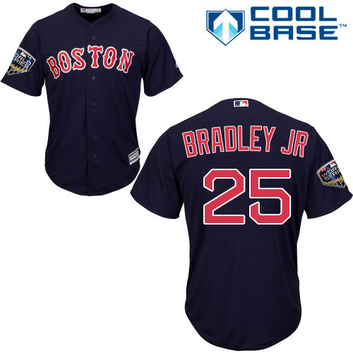 Red Sox #25 Jackie Bradley Jr Navy Blue Cool Base 2018 World Series Stitched Youth MLB Jersey Red Sox #25 Jackie Bradley Jr Navy Blue Cool Base 2018 World Series Stitched Youth MLB Jersey