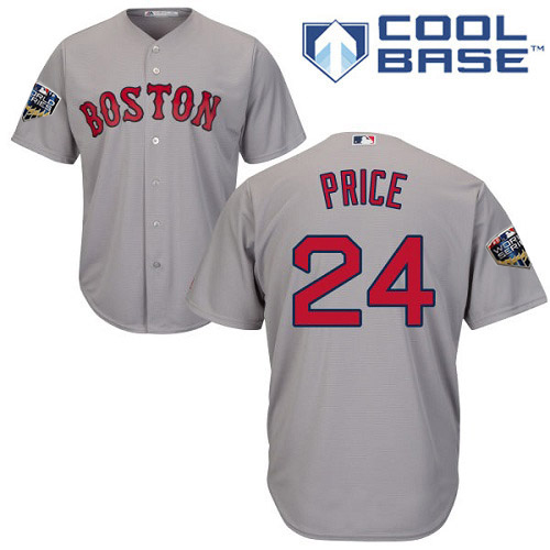Red Sox #24 David Price Grey Cool Base 2018 World Series Stitched Youth MLB Jersey Red Sox #24 David Price Grey Cool Base 2018 World Series Stitched Youth MLB Jersey