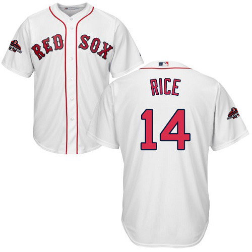 Red Sox #14 Jim Rice White Cool Base 2018 World Series Champions Stitched Youth MLB Jersey Red Sox #14 Jim Rice White Cool Base 2018 World Series Champions Stitched Youth MLB Jersey