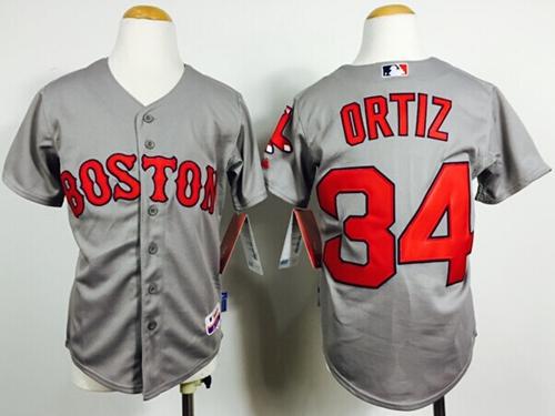 Red Sox #34 David Ortiz Grey Cool Base Stitched Youth MLB Jersey Red Sox #34 David Ortiz Grey Cool Base Stitched Youth MLB Jersey
