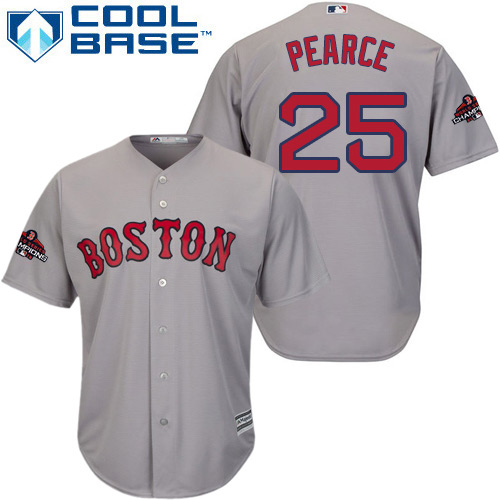 Red Sox #25 Steve Pearce Grey Cool Base 2018 World Series Champions Stitched Youth MLB Jersey Red Sox #25 Steve Pearce Grey Cool Base 2018 World Series Champions Stitched Youth MLB Jersey