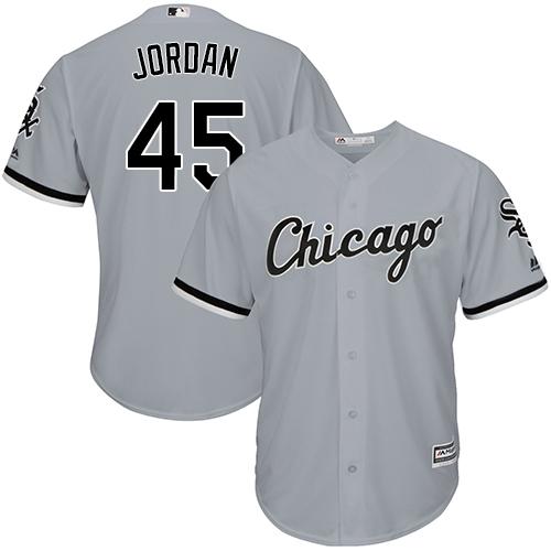White Sox #45 Michael Jordan Grey Road Cool Base Stitched Youth MLB Jersey White Sox #45 Michael Jordan Grey Road Cool Base Stitched Youth MLB Jersey