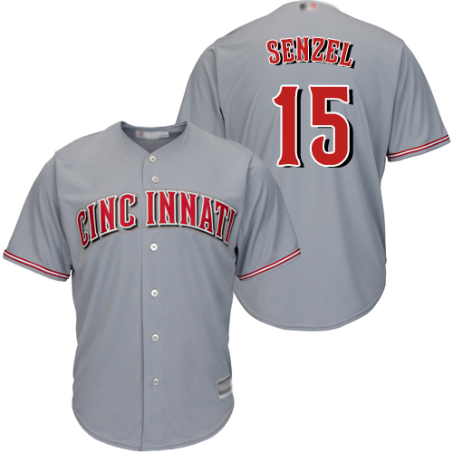 Reds #15 Nick Senzel Grey Cool Base Stitched Youth MLB Jersey Reds #15 Nick Senzel Grey Cool Base Stitched Youth MLB Jersey