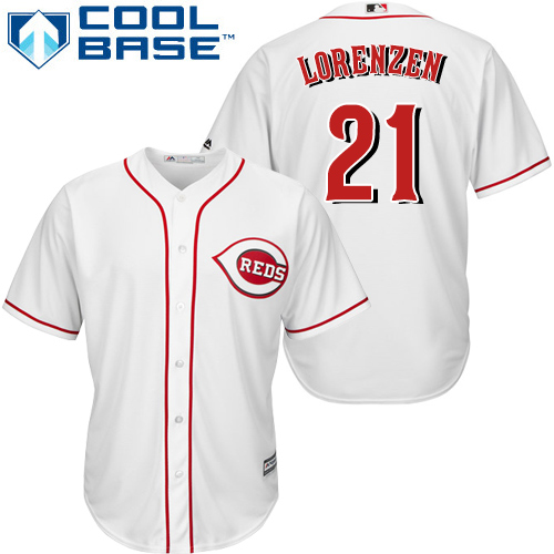 Reds #21 Michael Lorenzen White Cool Base Stitched Youth MLB Jersey Reds #21 Michael Lorenzen White Cool Base Stitched Youth MLB Jersey