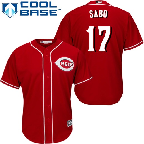 Reds #17 Chris Sabo Red Cool Base Stitched Youth MLB Jersey Reds #17 Chris Sabo Red Cool Base Stitched Youth MLB Jersey