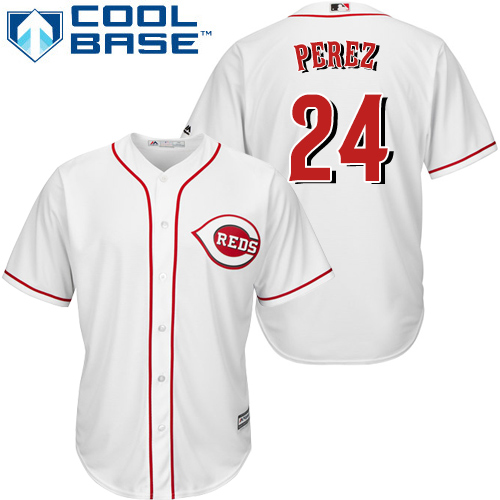 Reds #24 Tony Perez White Cool Base Stitched Youth MLB Jersey Reds #24 Tony Perez White Cool Base Stitched Youth MLB Jersey