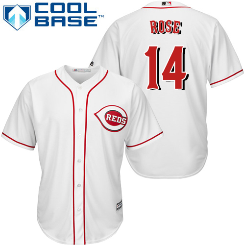 Reds #14 Pete Rose White Cool Base Stitched Youth MLB Jersey Reds #14 Pete Rose White Cool Base Stitched Youth MLB Jersey